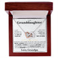 Granddaughter 14k Gold Hearts 'Be Brave' Necklace (Love, Grandpa) Polished Stainless Steel & Rose Gold Finish Luxury Box