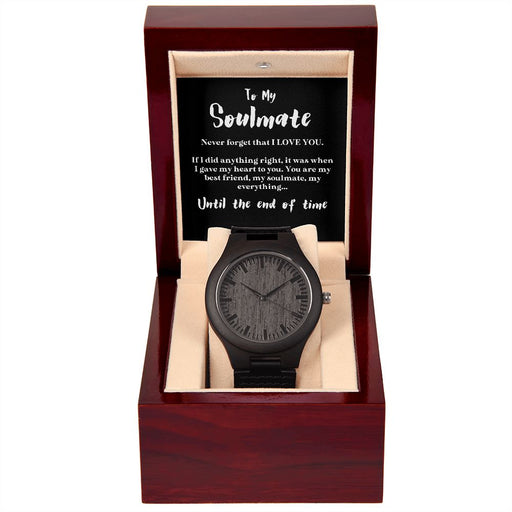 Soulmate Gift, Luxury Wooden Watch, Husband Anniversary Gift, Birthday, Gift for Him