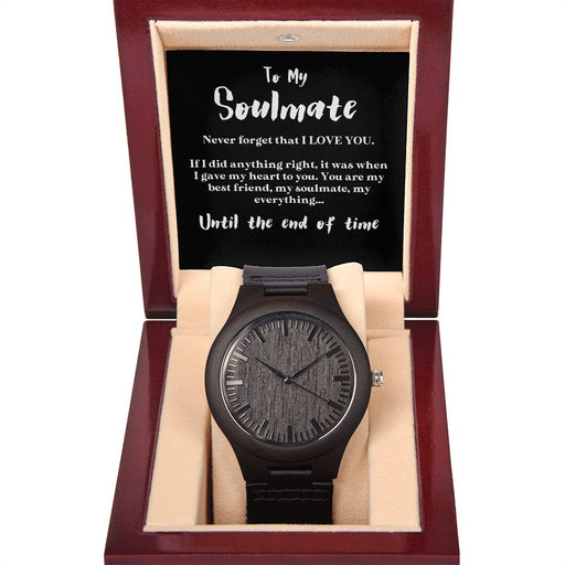 Soulmate Gift, Luxury Wooden Watch, Husband Anniversary Gift, Birthday, Gift for Him