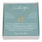 To My Granddaughter - Delicate Gold and Silver Heart Necklace