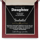 Beautiful Brilliant Daughter - Beautiful Custom Name Necklace & Message Card
