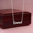 Custom Monogram Name Necklace for Granddaughter with Card (Love, Grandma and Grandpa) Polished Stainless Steel Luxury Box