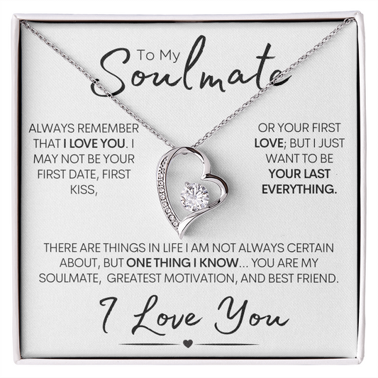 To My Soulmate – One Thing I Know | Stainless Steel and Gold Necklace