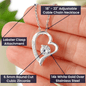 To My Soulmate - Your Smile | Stainless Steel and Gold Heart Necklace
