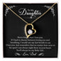 To My Daughter - Never Forget I Love You | Gold Forever Love Heart Necklace