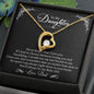 To My Daughter - Never Forget I Love You | Gold Forever Love Heart Necklace
