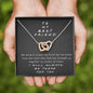 To My Best Friend - I'll Be There For You | Artisan Crafted Unbreakable Interlocked Hearts Necklace with Steel Cable Chain