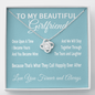 To My Girlfriend - Through the Tears and Laughter | 14k White Gold Necklace