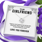 To My Girlfriend - I Choose You | 14k White Gold Stainless Steel Necklace | Unique Handmade Gold Necklace for Girlfriend (Love You Forever)