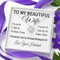 To My Beautiful Wife - If You Ask Me | 14k White Gold Necklace for Anniversary Gift, Birthday Gift