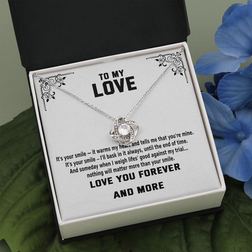 To My Love - I Choose You | 14k White Gold Stainless Steel Necklace | Unique Handmade Gift Two Toned Box