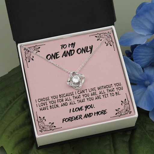 To My One and Only - All That You Are | 14k White Gold Stainless Steel Necklace | Unique Handmade Gold Necklace for Wife, Girlfriend, Soulmate Two Toned Box