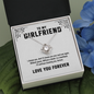 To My Girlfriend - I Choose You | 14k White Gold Stainless Steel Necklace | Unique Handmade Gold Necklace for Girlfriend (Love You Forever) Two Toned Box
