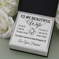 To My Beautiful Wife - If You Ask Me | 14k White Gold Necklace for Anniversary Gift, Birthday Gift