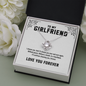 To My Girlfriend - I Choose You | 14k White Gold Stainless Steel Necklace | Unique Handmade Gold Necklace for Girlfriend (Love You Forever)