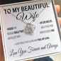 To My Beautiful Wife — My Love and Life | Stainless Steel 14k White Gold Necklace