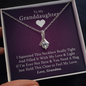 Grand Daughter - If I'm Not Here (Love, Grandma) | Stunning 14K White Gold Granddaughter Necklace Standard Box