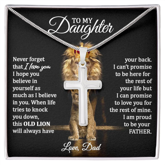 Daughter | Always Have Your Back (Love Dad) Beautiful Cross Necklace