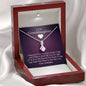 Grand Daughter - If I'm Not Here (Love, Grandma) | Stunning 14K White Gold Granddaughter Necklace Mahogany Style Luxury Box