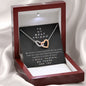 To My Best Friend - I'll Be There For You | Artisan Crafted Unbreakable Interlocked Hearts Necklace with Steel Cable Chain Mahogany Style Luxury Box