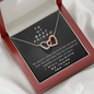 To My Best Friend - I'll Be There For You | Artisan Crafted Unbreakable Interlocked Hearts Necklace with Steel Cable Chain