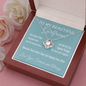 To My Girlfriend - Through the Tears and Laughter | 14k White Gold Necklace