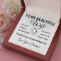 To My Beautiful Wife - If You Ask Me | 14k White Gold Necklace for Anniversary Gift, Birthday Gift