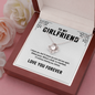 To My Girlfriend - I Choose You | 14k White Gold Stainless Steel Necklace | Unique Handmade Gold Necklace for Girlfriend (Love You Forever)
