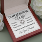To My Beautiful Wife - If You Ask Me | 14k White Gold Necklace for Anniversary Gift, Birthday Gift