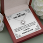 To My One and Only - I Love You Forever and More | 14k White Gold & Stainless Steel Necklace | Complimentary Gift Box and Heartfelt Message Card Mahogany Style Luxury Box (w LED)