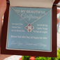 To My Girlfriend - Through the Tears and Laughter | 14k White Gold Necklace