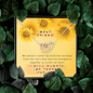 Best Friend - Sisters at Heart Sunflowers | Steel Adjustable Length Locked Hearts Friendship Necklace