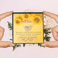 Best Friend - Sisters at Heart Sunflowers | Steel Adjustable Length Locked Hearts Friendship Necklace
