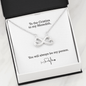 Cristina to My Meredith - You Will Always Be My Person | Cute Infinite Heart Friendship Necklace 14k White Gold Finish