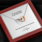 Cristina to My Meredith - You Will Always Be My Person | Locked Hearts Friendship Necklace Mahogany Style Luxury Box