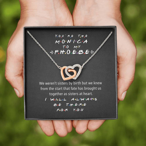 The Monica to My Phoebe | Vibrant Trending Locked Hearts Friendship Necklace