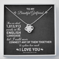 To My Beautiful Girlfriend | 1 Million Words | 14K White Gold Eternity Knot Jewelry ShineOn Fulfillment 14K White Gold 