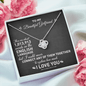 To My Beautiful Girlfriend | 1 Million Words | 14K White Gold Eternity Knot Jewelry ShineOn Fulfillment 