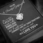 To My Beautiful Girlfriend | 1 Million Words | 14K White Gold Eternity Knot Jewelry ShineOn Fulfillment 