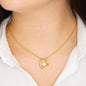 To My Beautiful Girlfriend | 1 Million Words | Gold Heart Necklace