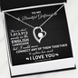 To My Beautiful Girlfriend | 1 Million Words | Gold Heart Necklace