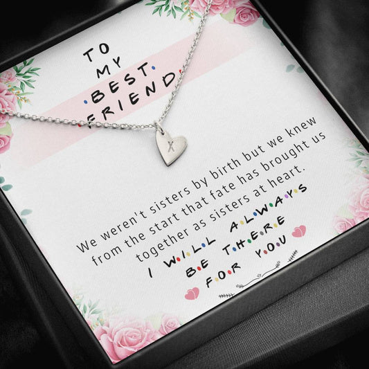 To My Best Friend - I'll Always Be There For You | Artisan Crafted 18K Gold / Silver Personalized Hearts Necklace Jewelry ShineOn Fulfillment Silver - 1 Heart 