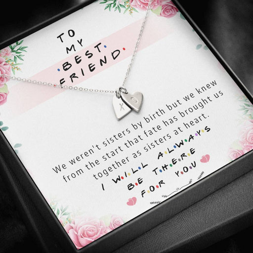 To My Best Friend | Artisan Crafted 18K Gold / Silver Personalized Friendship Necklace Silver - 2 Hearts