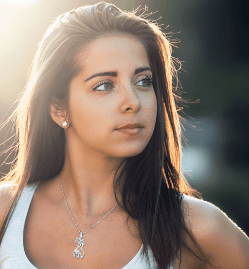 To My Best Friend - Keep Me in Your Heart | 14k Gold Graceful Giraffes Friendship Necklace