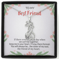 To My Best Friend - Keep Me in Your Heart | 14k Gold Graceful Giraffes Friendship Necklace