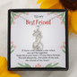 To My Best Friend - Keep Me in Your Heart | 14k Gold Graceful Giraffes Friendship Necklace