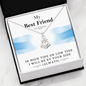 To My Best Friend - Tides of Life | Brilliant Stainless Steel Anchor Adjustable Friendship Necklace .316 Surgical Steel Necklace