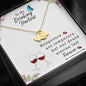 To My Drinking Partner - Artisan Crafted 18k Gold or Silver Personalized Hearts Necklace 18k Gold - 3 Hearts