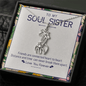 To My Soul Sister - Connected at Heart | 18k Gold Graceful Giraffe Friendship Necklace