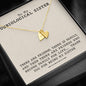 To My Unbiological Sister - Family For Life | Artisan Crafted 18K Gold / Silver Personalized Heart Initials Necklace 18k Gold - 2 Hearts